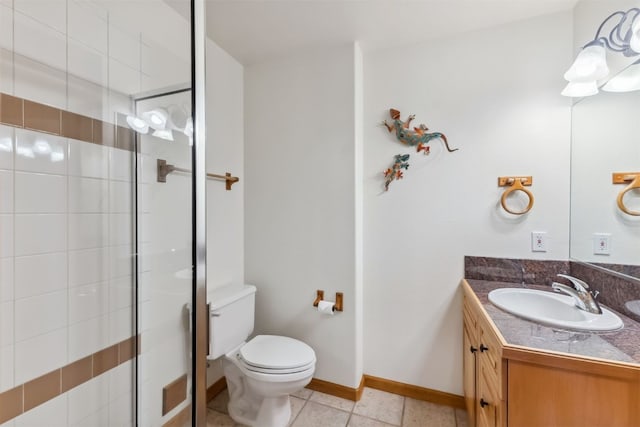 129 Lookout Ridge Dr Unit 129, Dillon, CO 80435 - bathroom with vanity, a tile shower, and tile patterned floors
