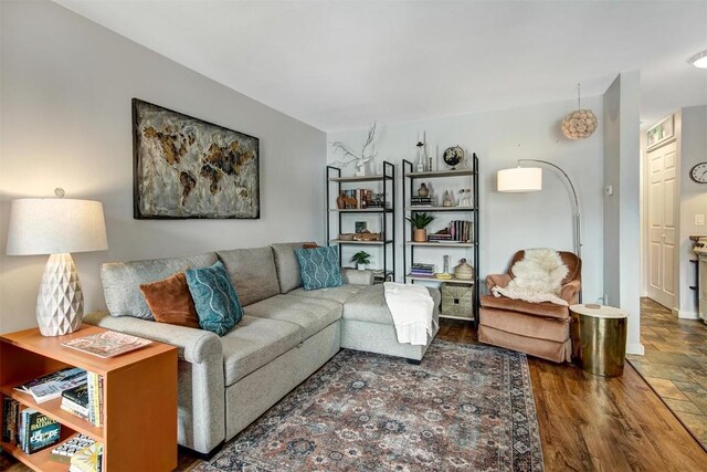 301 N French St Unit 107, Breckenridge, CO 80424 - living area with wood finished floors