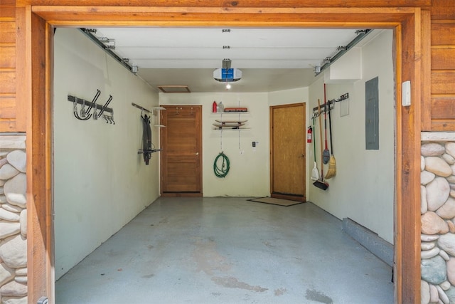 113 Lookout Ridge Dr, Dillon, CO 80435 - garage with electric panel and a garage door opener