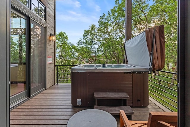 2355 Poma Ln Unit 2355, Steamboat Springs, CO 80487 - wooden terrace with a hot tub