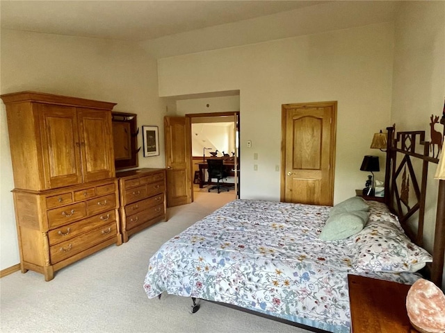 2300 Apres Ski Way Unit 12, Steamboat Springs, CO 80487 - bedroom with light colored carpet and high vaulted ceiling
