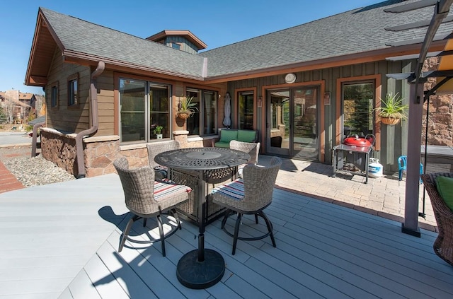 27 Habitat Ct, Dillon, CO 80435 - wooden terrace featuring outdoor dining space