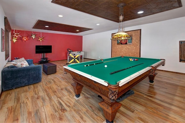 27 Habitat Ct, Dillon, CO 80435 - playroom with wood finished floors, pool table, recessed lighting, and baseboards