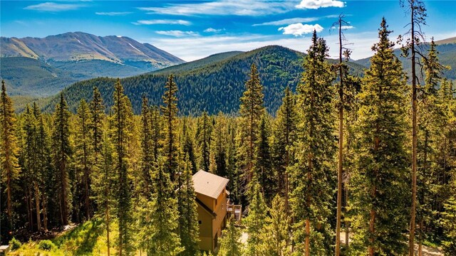 554 Lakeview Dr, Breckenridge, CO 80424 - view of mountain background featuring a heavily wooded area