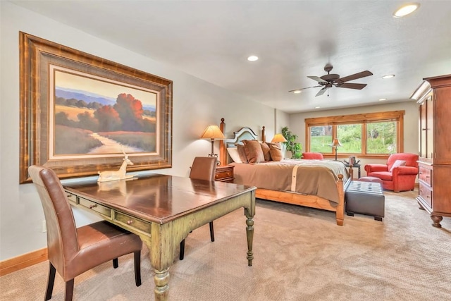 1250 Harwig Cir, Steamboat Springs, CO 80487 - bedroom with recessed lighting, light carpet, and baseboards