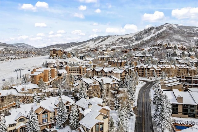 view of mountain feature with a residential view