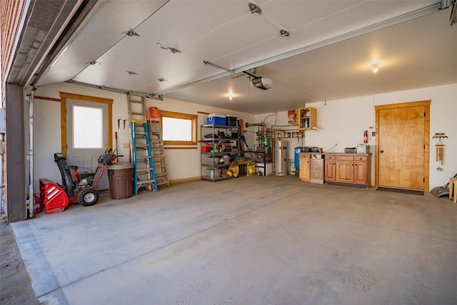 188 June Grass Ct, Fairplay, CO 80440 - garage featuring a garage door opener and strapped water heater