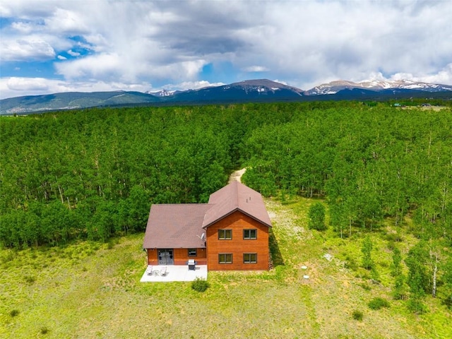 188 June Grass Ct, Fairplay, CO 80440 - aerial view of property and surrounding area with a forest and mountains