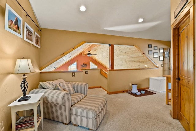 188 June Grass Ct, Fairplay, CO 80440 - living area featuring carpet flooring and a ceiling fan