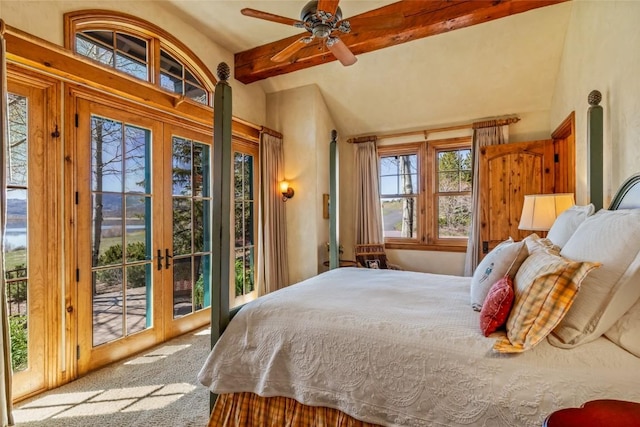 32855 More Ln, Steamboat Springs, CO 80487 - carpeted bedroom featuring french doors and access to outside