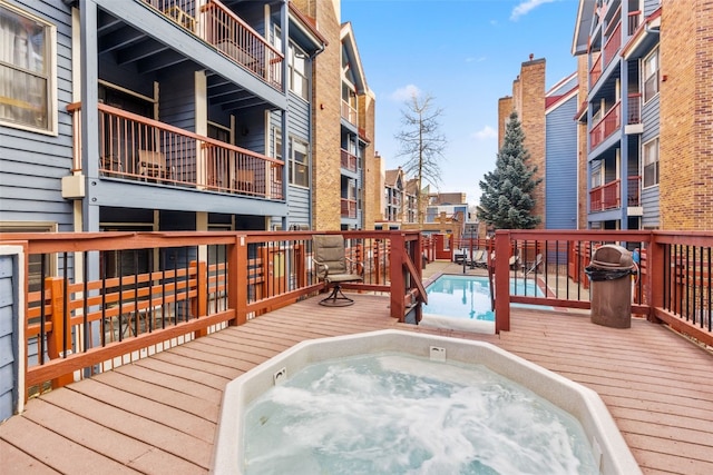 100 S Park Ave Unit E321, Breckenridge, CO 80424 - wooden deck featuring a community pool