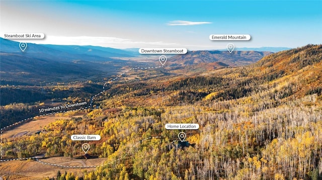 31820 Bradley Rnch, Steamboat Springs, CO 80487 - property view of mountains featuring a view of trees