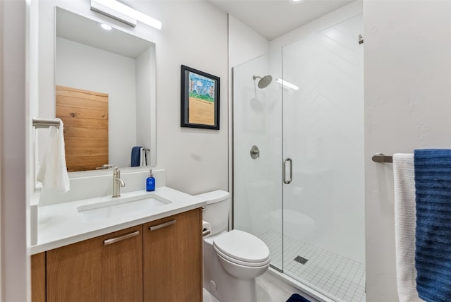 427 Whispering Pines Cir, Blue River, CO 80424 - full bath with toilet, vanity, and a shower stall