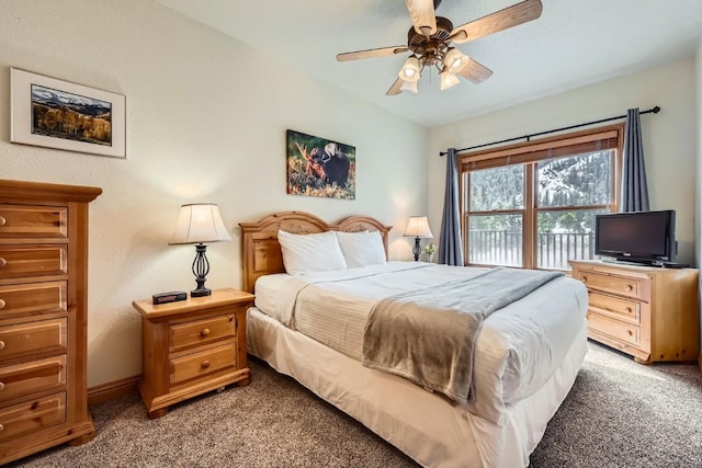 22714 US Highway 6 Unit 5945, Keystone, CO 80435 - bedroom featuring light carpet and ceiling fan