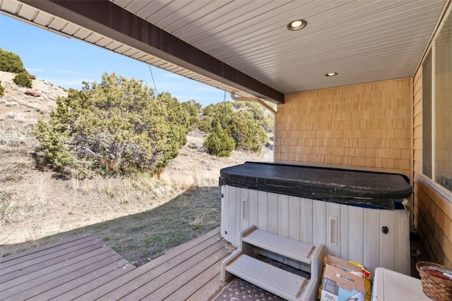 3692 County Road 7, Craig, CO 81625 - wooden terrace featuring a hot tub