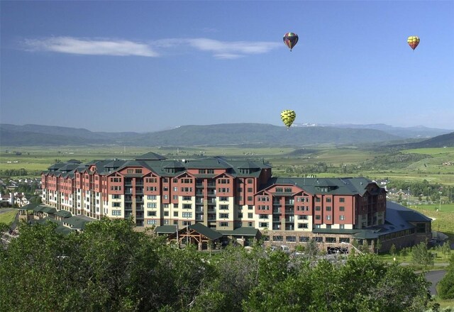 aerial view featuring a mountain view