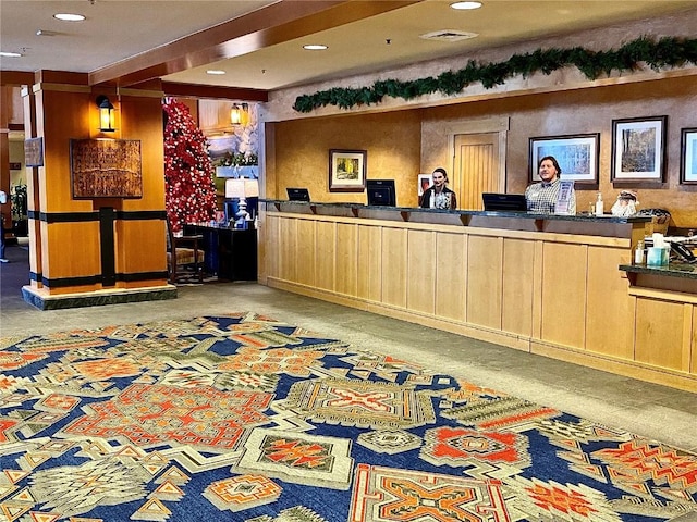 reception featuring visible vents