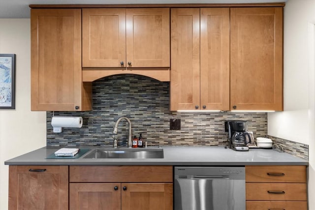 2350 Ski Trail Ln Unit 313, Steamboat Springs, CO 80487 - kitchen with dishwasher, a sink, and tasteful backsplash