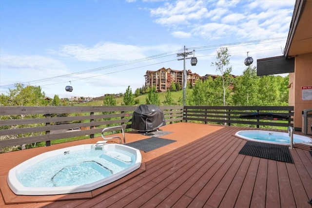 2350 Ski Trail Ln Unit 313, Steamboat Springs, CO 80487 - wooden deck with area for grilling