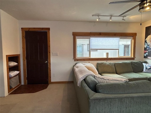 1325 Dream Island Plz Unit 55, Steamboat Springs, CO 80487 - living area featuring carpet flooring and ceiling fan