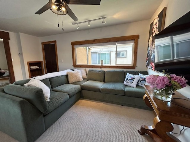 1325 Dream Island Plz Unit 55, Steamboat Springs, CO 80487 - living area with a ceiling fan