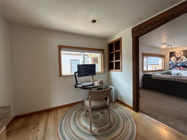 1325 Dream Island Plz Unit 55, Steamboat Springs, CO 80487 - home office featuring healthy amount of natural light and light wood finished floors