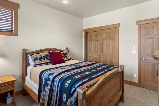 46 Sage View Ct, Dillon, CO 80435 - bedroom with baseboards, a closet, and light colored carpet