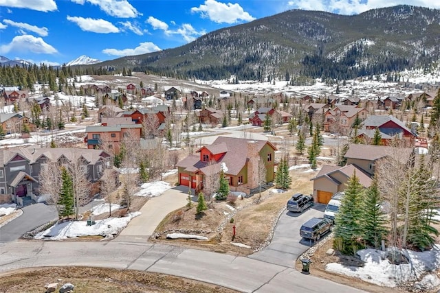 46 Sage View Ct, Dillon, CO 80435 - snowy aerial view with a residential view and a mountain view