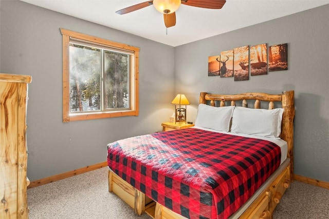 407 S Puma Pl, Fairplay, CO 80440 - carpeted bedroom with ceiling fan and baseboards