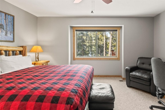 407 S Puma Pl, Fairplay, CO 80440 - bedroom featuring carpet floors, a ceiling fan, and baseboards