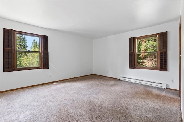 272 Doris Dr, Breckenridge, CO 80424 - carpeted spare room featuring a baseboard heating unit, plenty of natural light, and baseboards