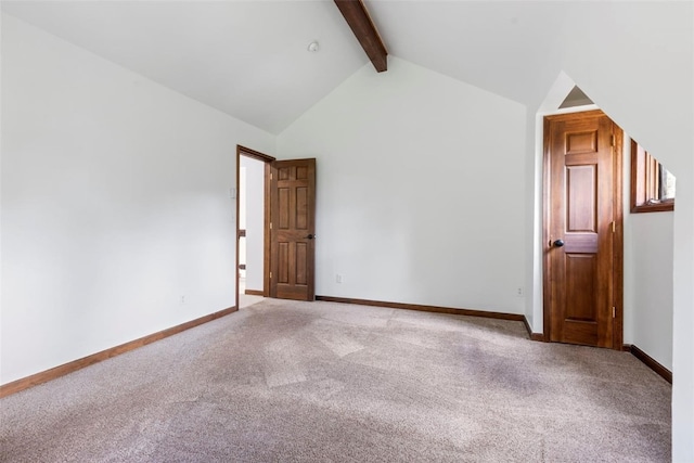 272 Doris Dr, Breckenridge, CO 80424 - bonus room with beam ceiling, carpet, baseboards, and high vaulted ceiling