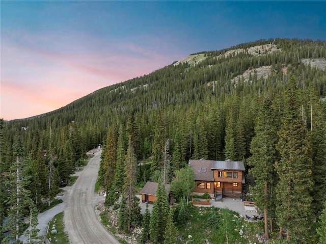 272 Doris Dr, Breckenridge, CO 80424 - aerial view of property's location featuring a forest and mountains