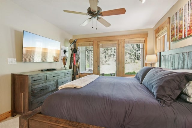 188 Tip Top Trl Unit 6558, Dillon, CO 80435 - bedroom featuring access to exterior and a ceiling fan