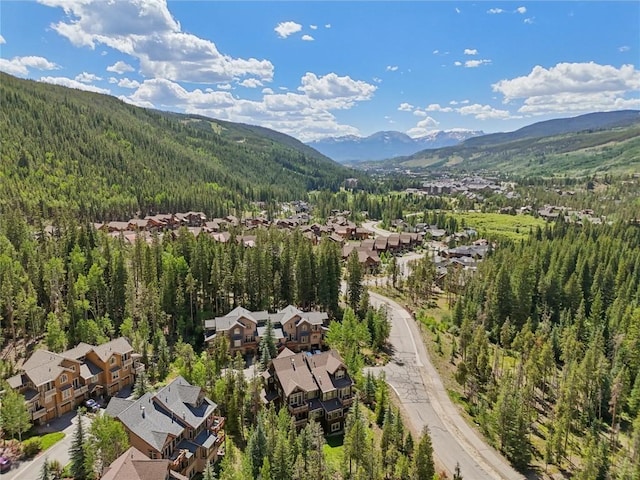 188 Tip Top Trl Unit 6558, Dillon, CO 80435 - aerial perspective of suburban area featuring a forest and mountains