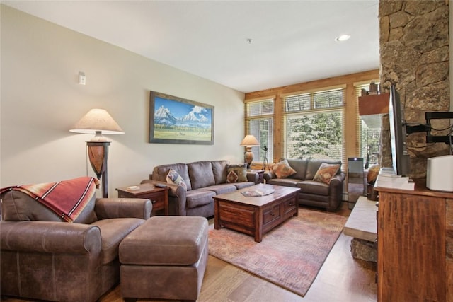 188 Tip Top Trl Unit 6558, Dillon, CO 80435 - living room with light wood-style floors and recessed lighting