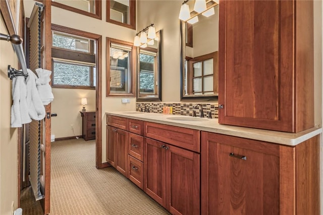2735 Burgess Creek Rd Unit 11, Steamboat Springs, CO 80487 - full bath with double vanity, tasteful backsplash, and baseboards