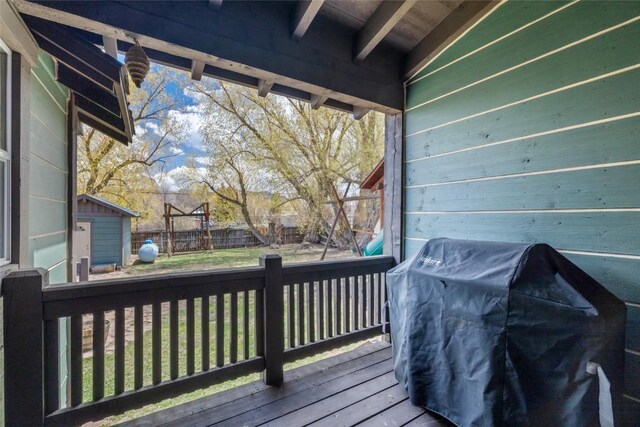 77 Lincoln St, Yampa, CO 80483 - deck featuring grilling area and fence