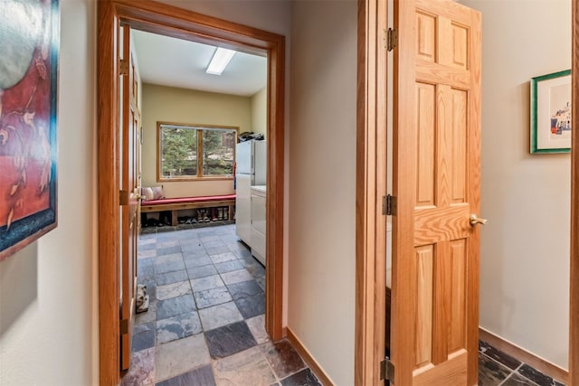 1118 Penstemon Rd, Dillon, CO 80435 - corridor with stone tile flooring and baseboards