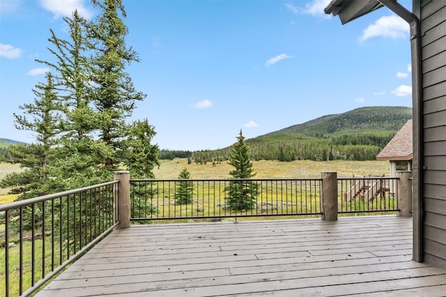 1118 Penstemon Rd, Dillon, CO 80435 - wooden terrace featuring a mountain view