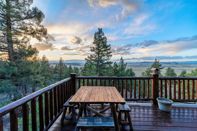664 Tonkawa Rd, Hartsel, CO 80449 - deck at dusk with outdoor dining space