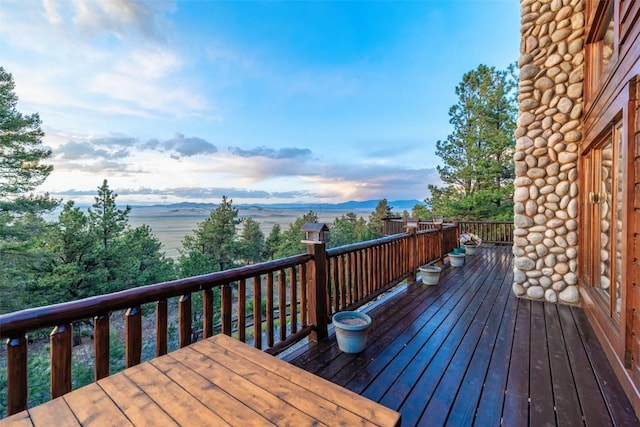 664 Tonkawa Rd, Hartsel, CO 80449 - view of deck at dusk