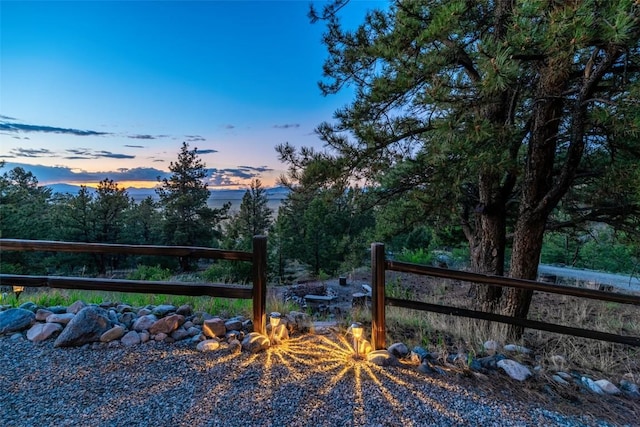 664 Tonkawa Rd, Hartsel, CO 80449 - view of yard at dusk