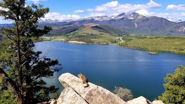 property view of water with a mountain view