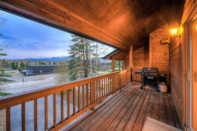 7 Lookout Ridge Dr Unit 7, Dillon, CO 80435 - deck featuring a mountain view and area for grilling
