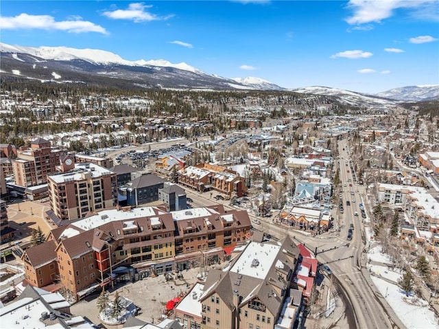 505A S Main St Unit 1204, Breckenridge, CO 80424 - snowy aerial view with a mountain view