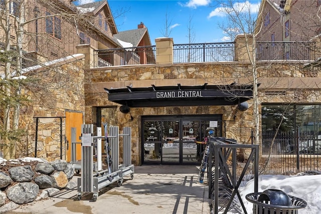 505A S Main St Unit 1204, Breckenridge, CO 80424 - doorway to property with a balcony and stone siding