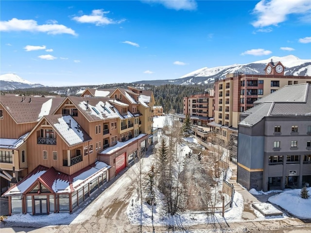505A S Main St Unit 1204, Breckenridge, CO 80424 - snowy aerial view featuring a mountain view