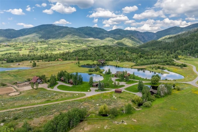 33225 Painted Pony Ln, Steamboat Springs, CO 80487 - drone / aerial view of a water and mountain view
