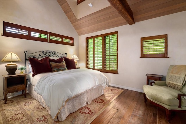 33225 Painted Pony Ln, Steamboat Springs, CO 80487 - bedroom with hardwood / wood-style floors and wooden ceiling